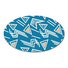 Abstract Pattern Geometric Backgrounds   Oval Magnet by Eskimos