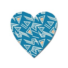 Abstract Pattern Geometric Backgrounds   Heart Magnet