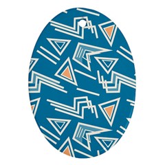 Abstract Pattern Geometric Backgrounds   Oval Ornament (two Sides) by Eskimos