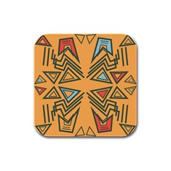 Abstract Pattern Geometric Backgrounds   Rubber Square Coaster (4 Pack) by Eskimos