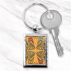 Abstract Pattern Geometric Backgrounds   Key Chain (rectangle) by Eskimos