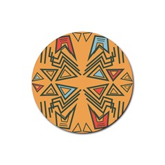 Abstract Pattern Geometric Backgrounds   Rubber Round Coaster (4 Pack) by Eskimos