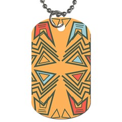 Abstract Pattern Geometric Backgrounds   Dog Tag (one Side) by Eskimos