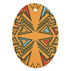 Abstract Pattern Geometric Backgrounds   Oval Ornament (two Sides) by Eskimos