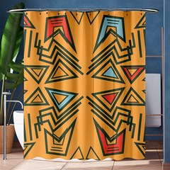 Abstract Pattern Geometric Backgrounds   Shower Curtain 60  X 72  (medium)  by Eskimos