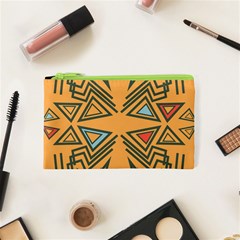 Abstract Pattern Geometric Backgrounds   Cosmetic Bag (xs) by Eskimos