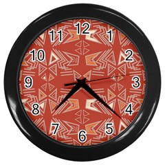 Abstract pattern geometric backgrounds   Wall Clock (Black)