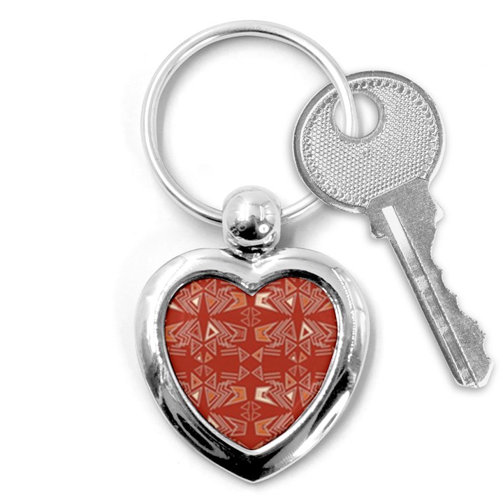 Abstract pattern geometric backgrounds   Key Chain (Heart)