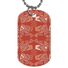 Abstract Pattern Geometric Backgrounds   Dog Tag (one Side) by Eskimos