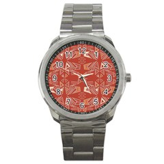 Abstract pattern geometric backgrounds   Sport Metal Watch