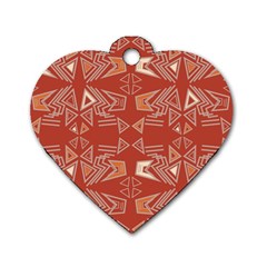 Abstract pattern geometric backgrounds   Dog Tag Heart (One Side)