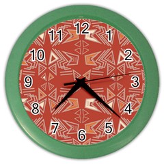 Abstract pattern geometric backgrounds   Color Wall Clock