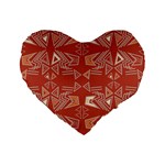 Abstract pattern geometric backgrounds   Standard 16  Premium Flano Heart Shape Cushions Front