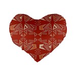 Abstract pattern geometric backgrounds   Standard 16  Premium Flano Heart Shape Cushions Back