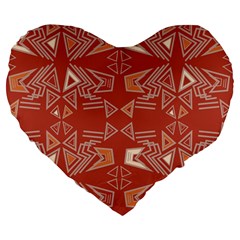 Abstract pattern geometric backgrounds   Large 19  Premium Flano Heart Shape Cushions