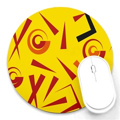 Abstract Pattern Geometric Backgrounds   Round Mousepads by Eskimos