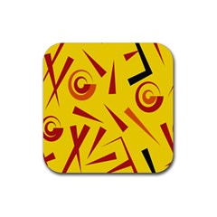 Abstract Pattern Geometric Backgrounds   Rubber Coaster (square) by Eskimos