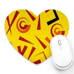 Abstract Pattern Geometric Backgrounds   Heart Mousepads by Eskimos