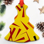 Abstract pattern geometric backgrounds   Christmas Tree Ornament (Two Sides) Front