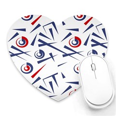 Abstract Pattern Geometric Backgrounds   Heart Mousepads by Eskimos