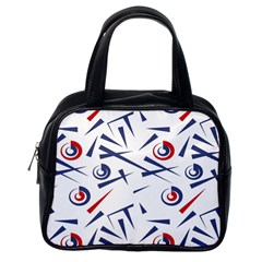 Abstract Pattern Geometric Backgrounds   Classic Handbag (one Side) by Eskimos