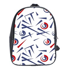 Abstract Pattern Geometric Backgrounds   School Bag (xl) by Eskimos