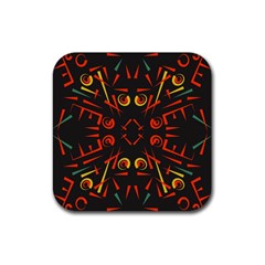 Abstract Pattern Geometric Backgrounds   Rubber Coaster (square) by Eskimos