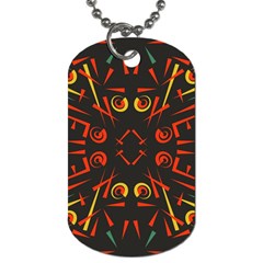 Abstract Pattern Geometric Backgrounds   Dog Tag (two Sides) by Eskimos