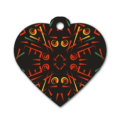 Abstract Pattern Geometric Backgrounds   Dog Tag Heart (one Side) by Eskimos