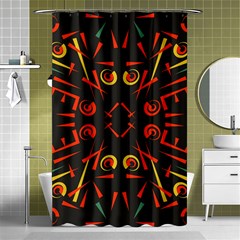 Abstract Pattern Geometric Backgrounds   Shower Curtain 48  X 72  (small)  by Eskimos