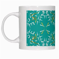 Abstract Pattern Geometric Backgrounds   White Mugs by Eskimos