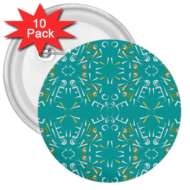 Abstract pattern geometric backgrounds   3  Buttons (10 pack) 