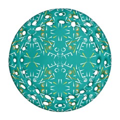 Abstract Pattern Geometric Backgrounds   Round Filigree Ornament (two Sides)