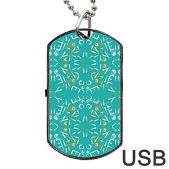 Abstract Pattern Geometric Backgrounds   Dog Tag Usb Flash (two Sides) by Eskimos