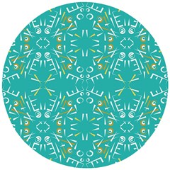 Abstract Pattern Geometric Backgrounds   Wooden Puzzle Round by Eskimos