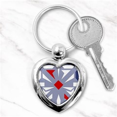 Abstract Pattern Geometric Backgrounds   Key Chain (heart) by Eskimos