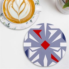 Abstract Pattern Geometric Backgrounds   Uv Print Round Tile Coaster by Eskimos