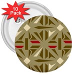 Abstract pattern geometric backgrounds   3  Buttons (10 pack)  Front