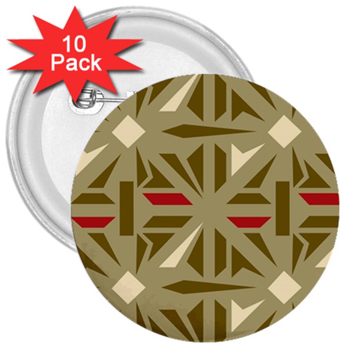 Abstract pattern geometric backgrounds   3  Buttons (10 pack) 