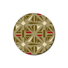 Abstract Pattern Geometric Backgrounds   Rubber Coaster (round) by Eskimos