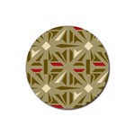 Abstract pattern geometric backgrounds   Rubber Round Coaster (4 pack) Front