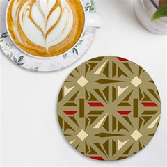 Abstract Pattern Geometric Backgrounds   Uv Print Round Tile Coaster