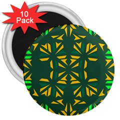 Abstract Pattern Geometric Backgrounds   3  Magnets (10 Pack)  by Eskimos