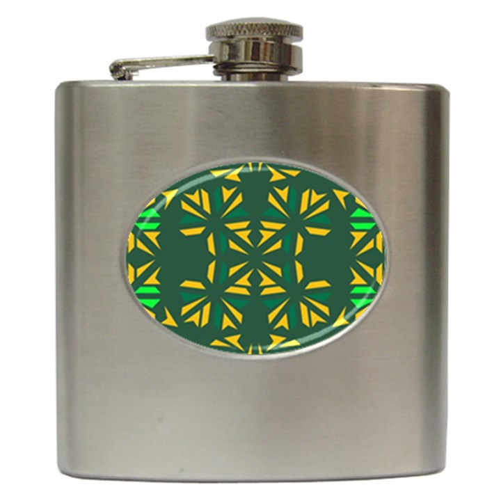 Abstract pattern geometric backgrounds   Hip Flask (6 oz)