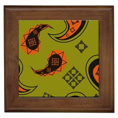 Floral Pattern Paisley Style Paisley Print  Doodle Background Framed Tile by Eskimos