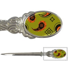 Floral Pattern Paisley Style Paisley Print  Doodle Background Letter Opener by Eskimos