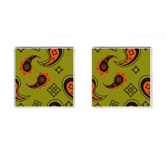 Floral Pattern Paisley Style Paisley Print  Doodle Background Cufflinks (square) by Eskimos