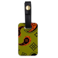 Floral Pattern Paisley Style Paisley Print  Doodle Background Luggage Tag (one Side) by Eskimos