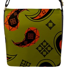 Floral Pattern Paisley Style Paisley Print  Doodle Background Flap Closure Messenger Bag (s) by Eskimos