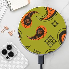 Floral Pattern Paisley Style Paisley Print  Doodle Background Wireless Charger